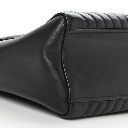 Prada Soft Calfskin Impunture Diagramme Tote Black 7 of 8