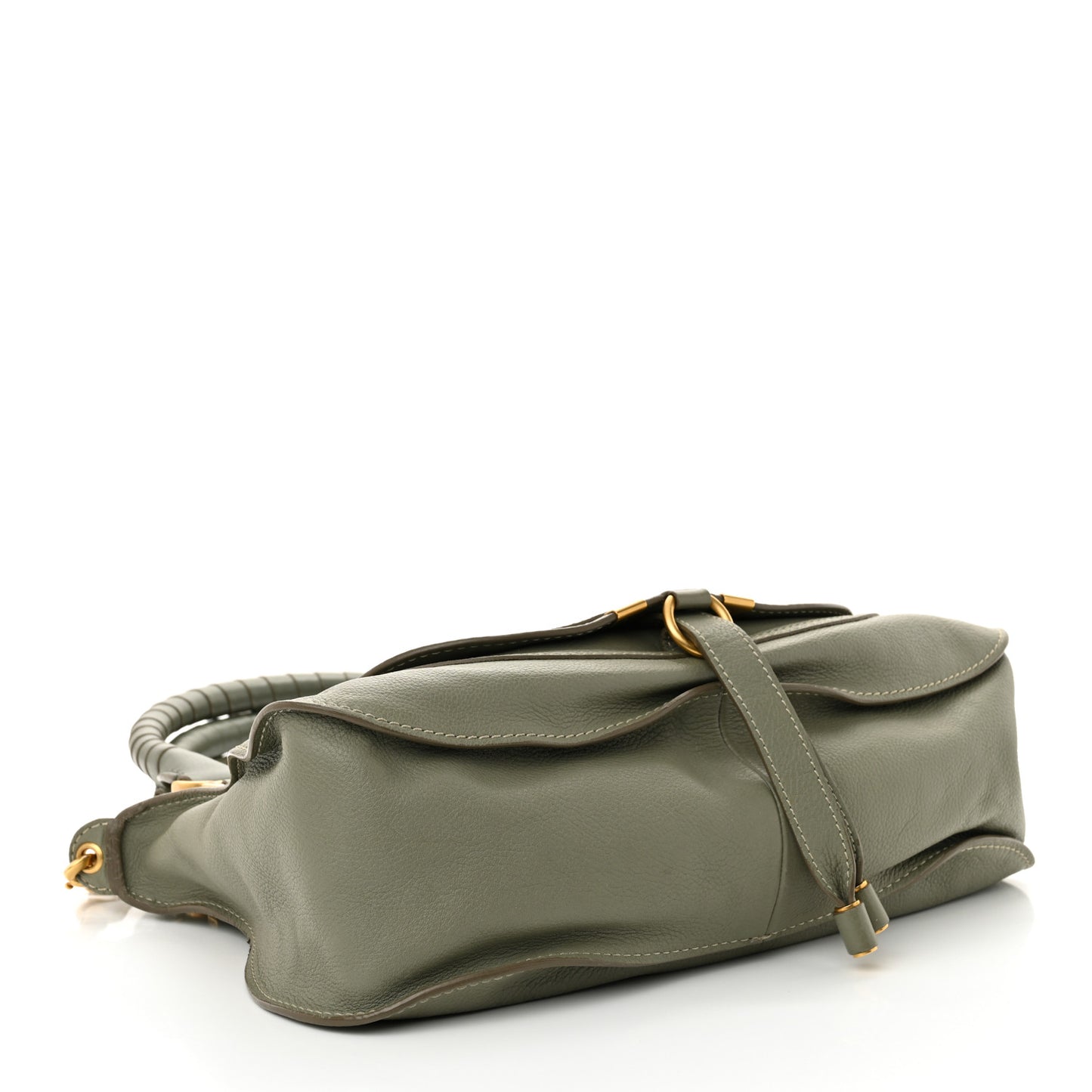 Calfskin Medium Marcie Satchel Baobab Green
