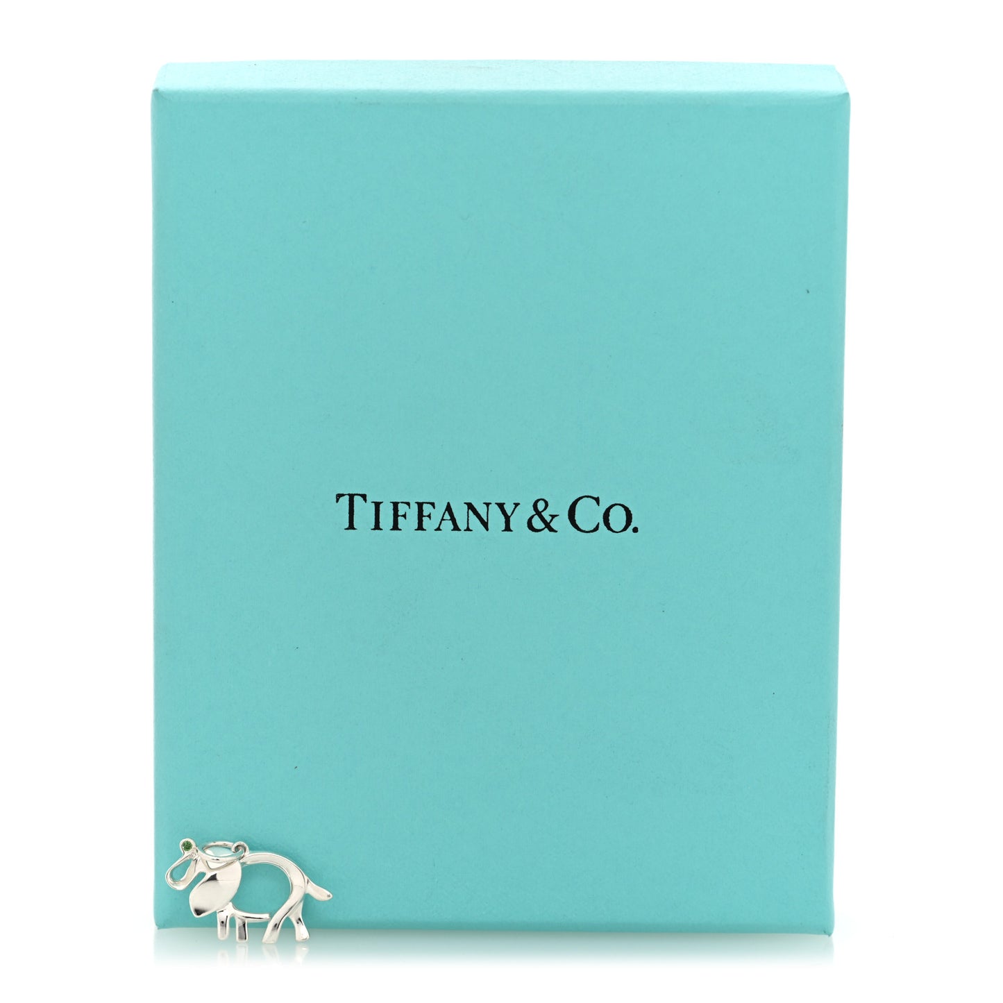 Sterling Silver Tsavorite Save the Wild Elephant Charm