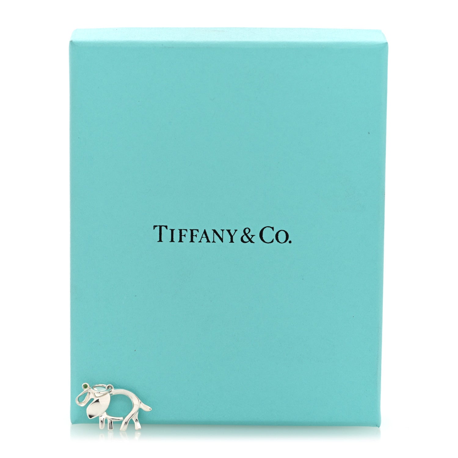 Tiffany Sterling Silver Tsavorite Save the Wild Elephant Charm 4 of 4