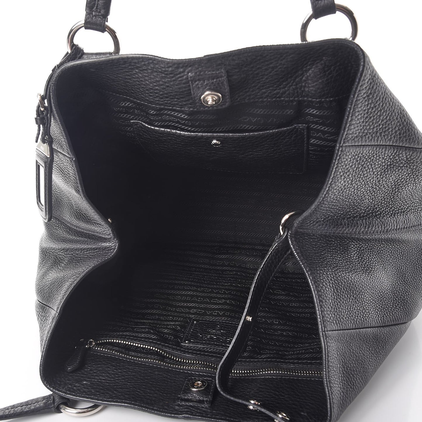 Vitello Daino Tote Nero Black