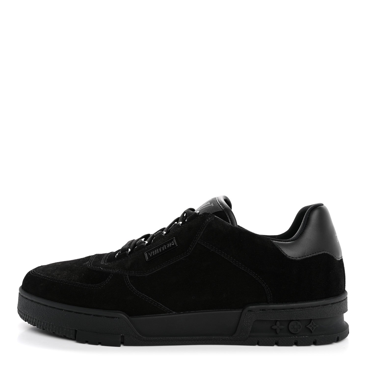 Louis Vuitton Suede Mens LV Trainer Sneakers 9 Black 1 of 14