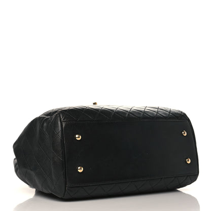 Chanel Lambskin Quilted Large Drawstring Bag Black 4 of 9