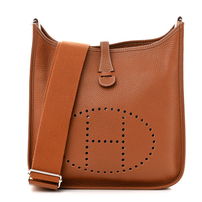Hermes Taurillon Clemence Evelyne III PM Gold 1 of 14