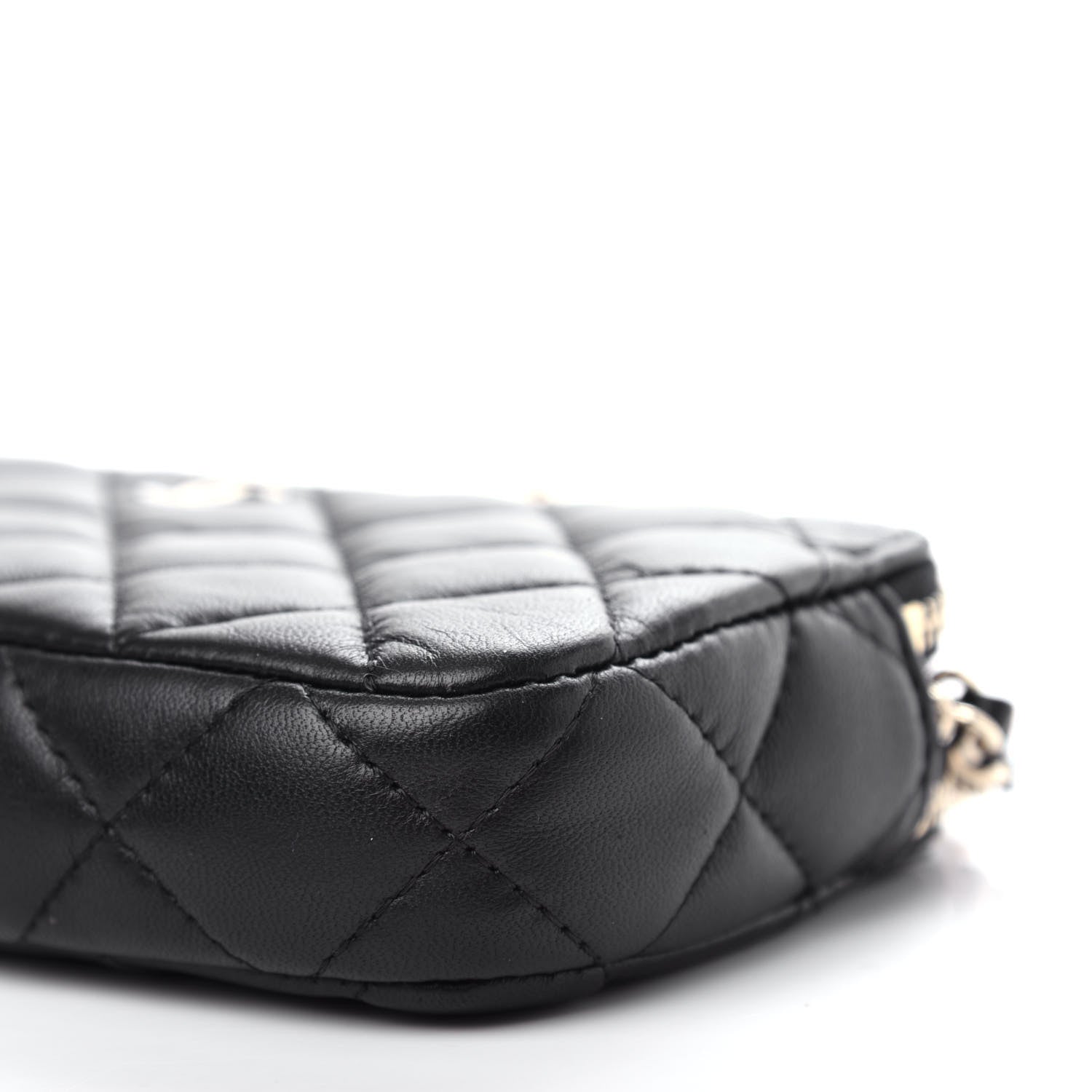 Chanel Lambskin Quilted Small Clutch With Chain Black 13 of 15