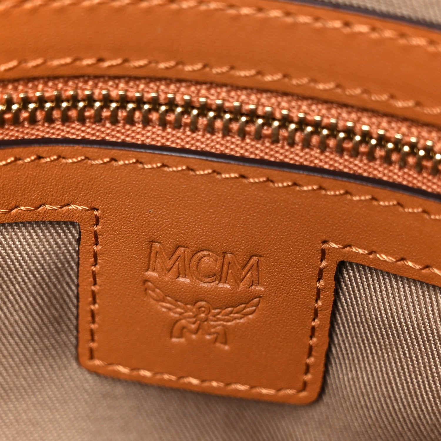 MCM Visetos Medium Anya Zip Top Shopper Tote Soft Pink 1807388