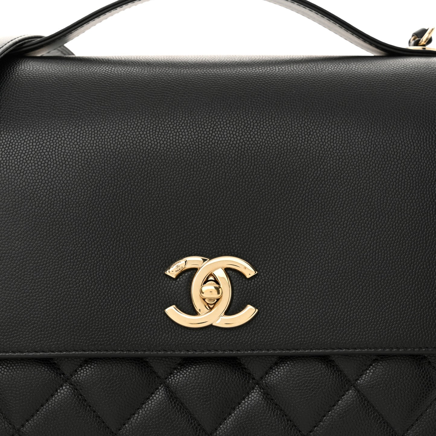 Caviar Quilted Large Business Affinity Flap Black