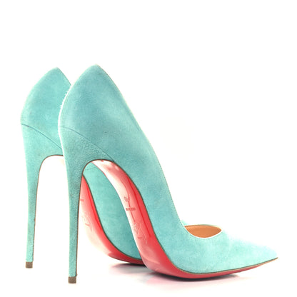 Christian Louboutin Veau Velours So Kate 120 Pumps 40 Turquoise 4 of 8