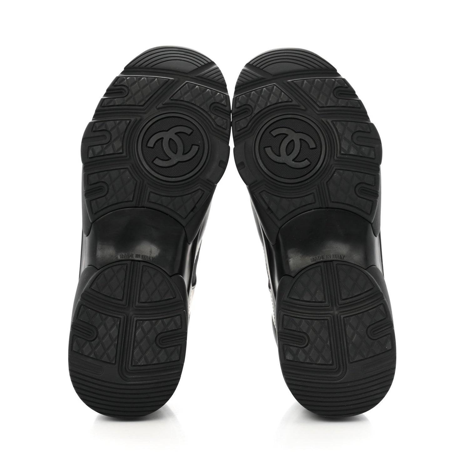 Lambskin Fabric CC Uniform Mens Sneakers 40 Black