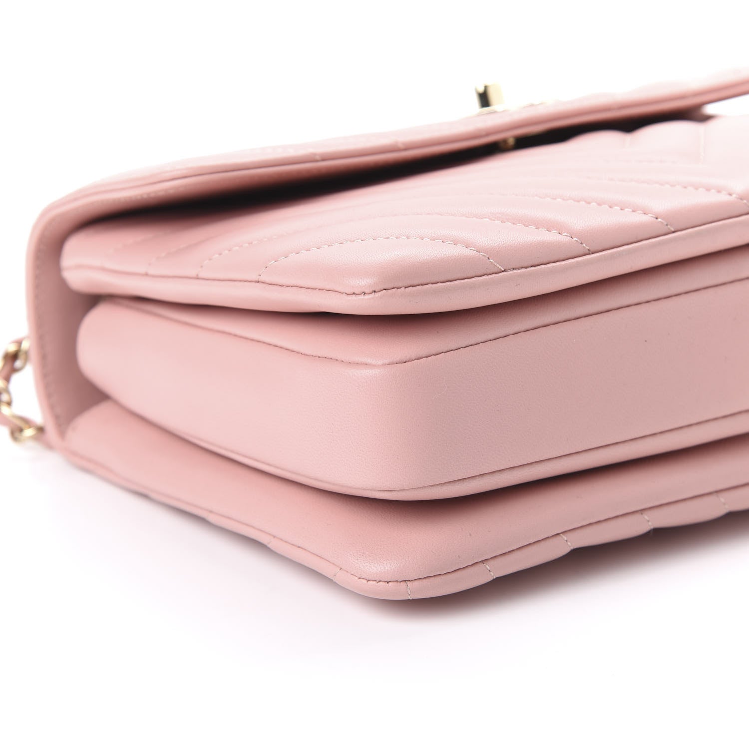 Chanel Lambskin Chevron Quilted Small Trendy CC Dual Handle Flap Bag Light Pink 6 of 11