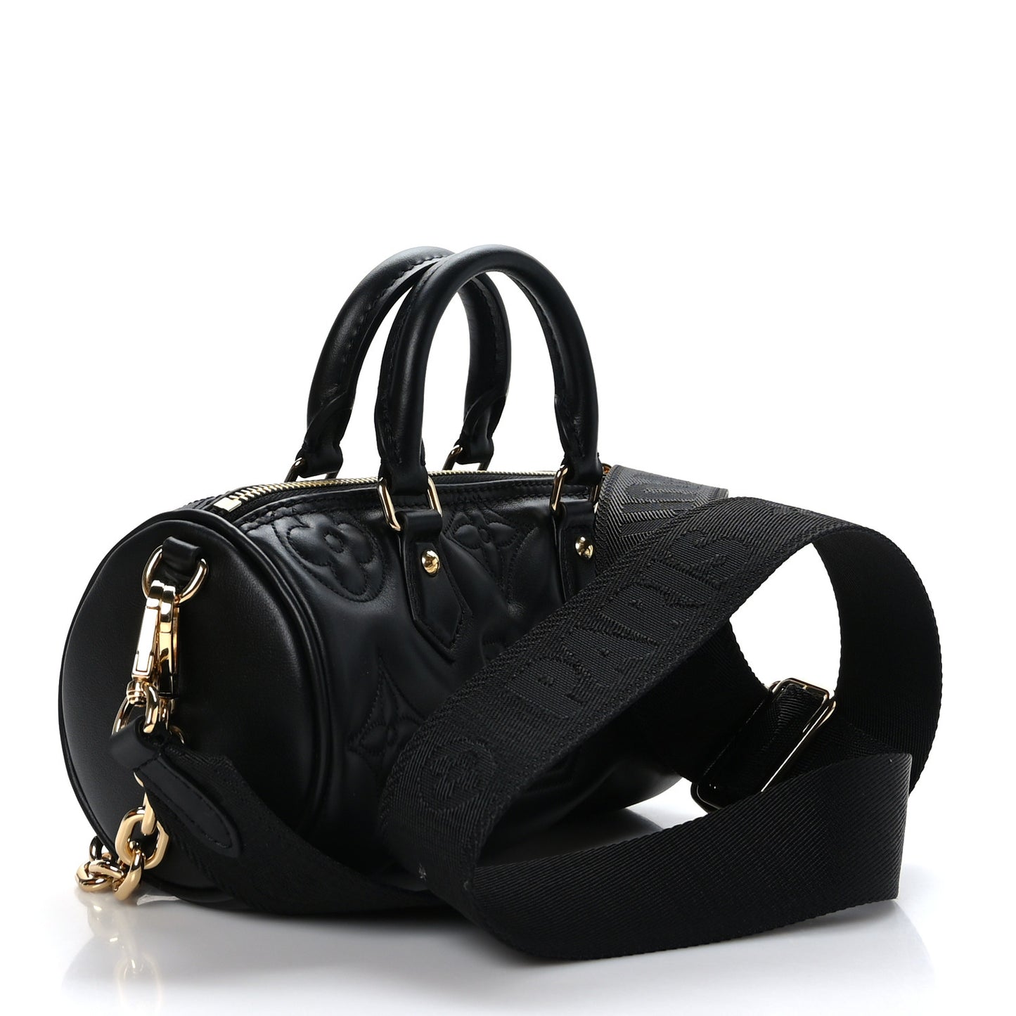 Calfskin Bubblegram Papillon BB Black