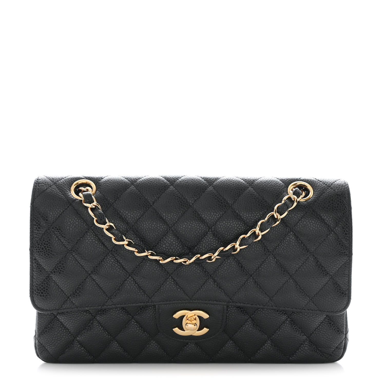 Chanel Caviar Quilted Medium Double Flap Black 1 of 11
