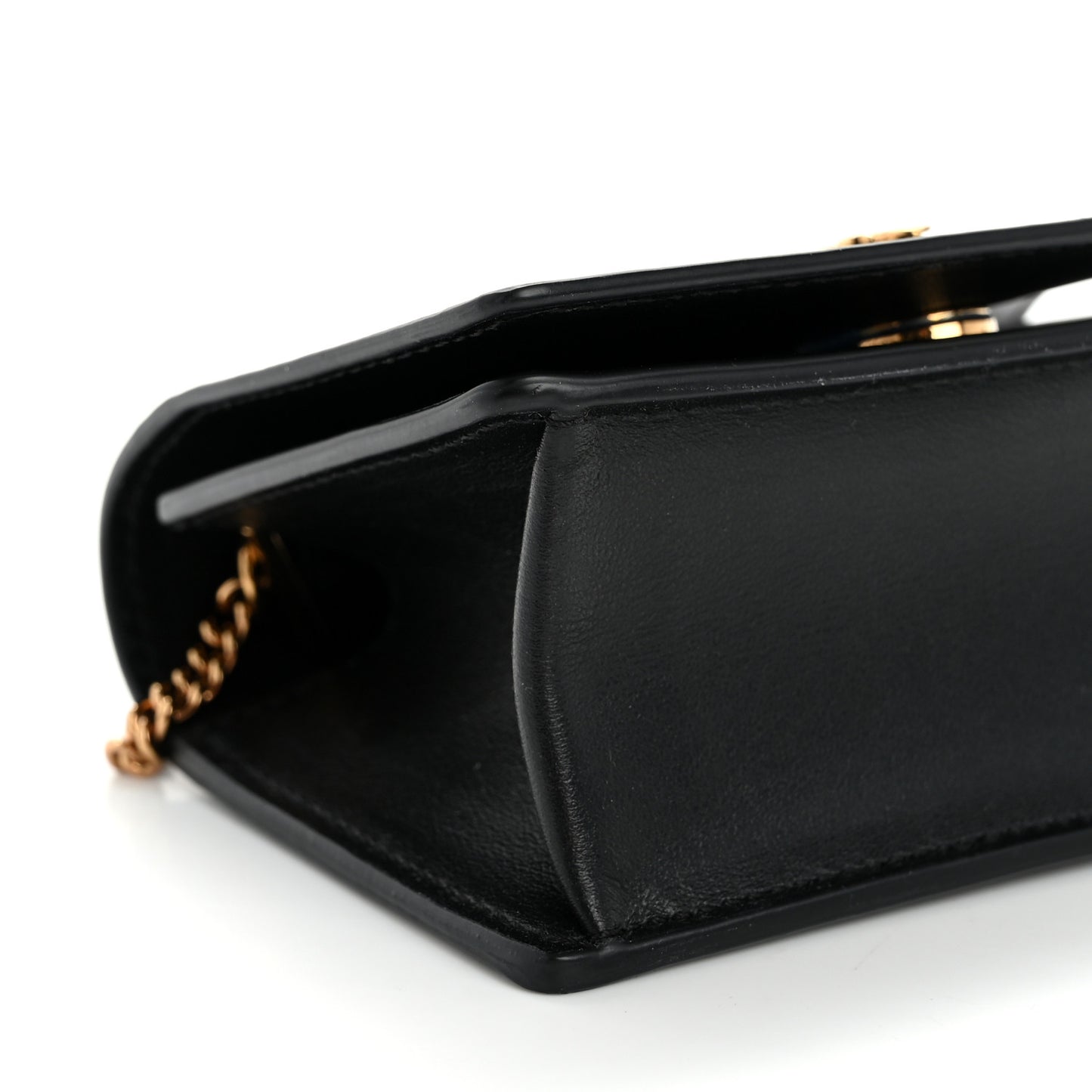 Vitello Mini Virtus Chain Clutch Black