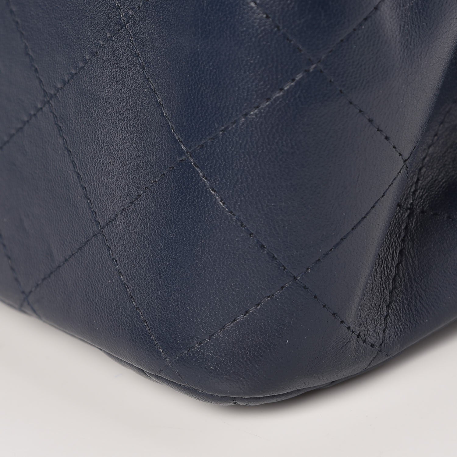 Chanel Lambskin Quilted Jumbo Double Flap Navy 15 of 21
