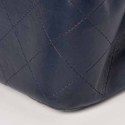 Chanel Lambskin Quilted Jumbo Double Flap Navy 15 of 21