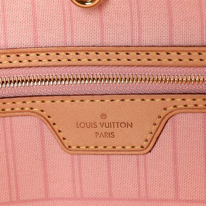 Louis Vuitton Damier Azur Neo Neverfull MM Rose Ballerine 7 of 11
