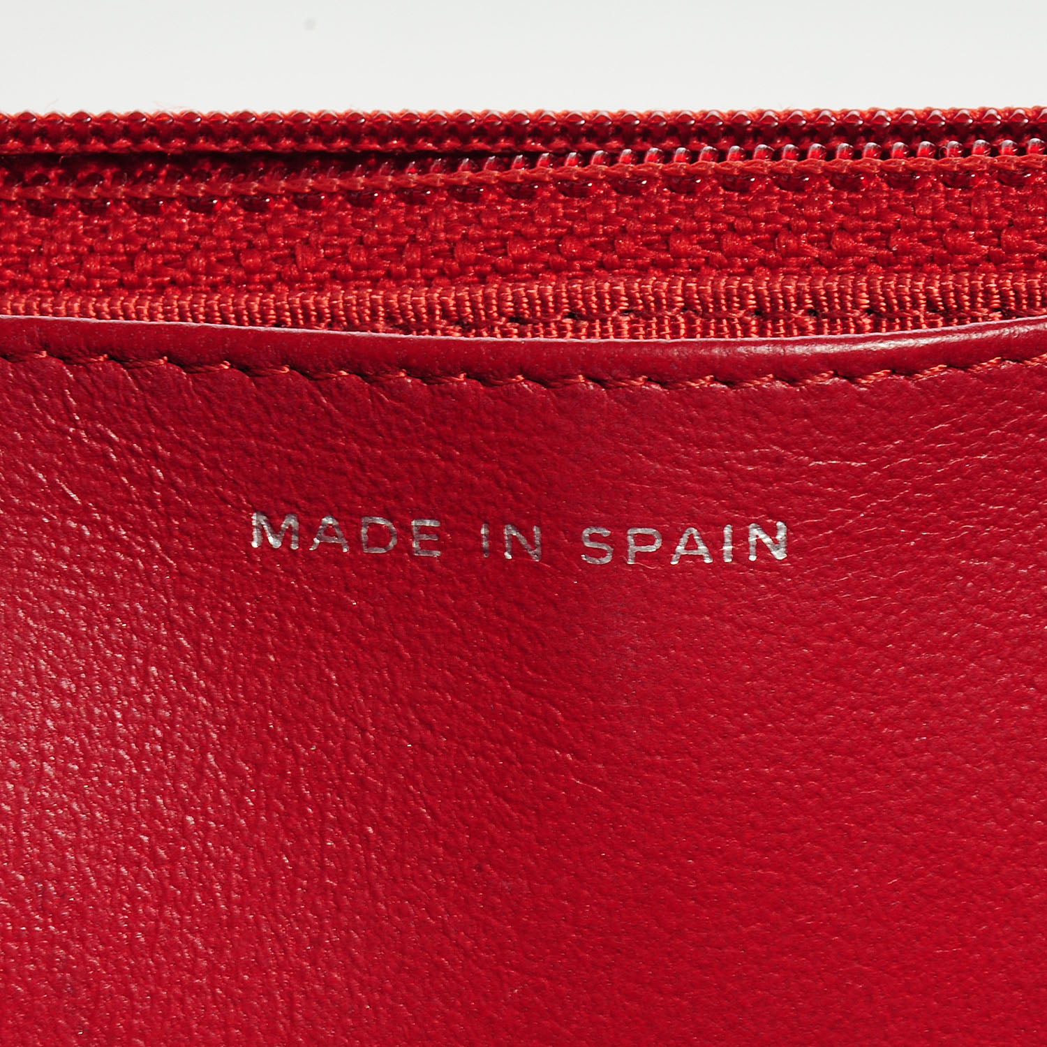 Chanel Lambskin Quilted Wallet On Chain WOC Red 8 of 9