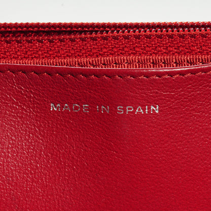 Chanel Lambskin Quilted Wallet On Chain WOC Red 8 of 9