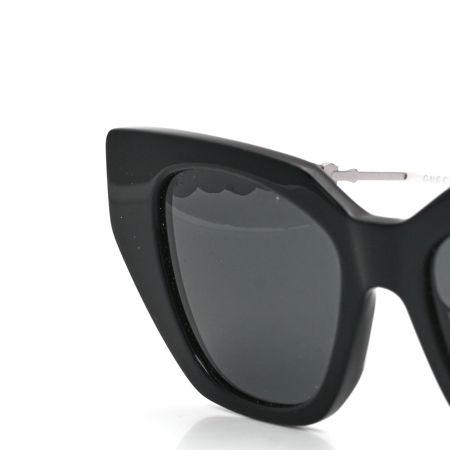 Acetate Crystal Embellished Cat Eye Sunglasses GG0641S Black