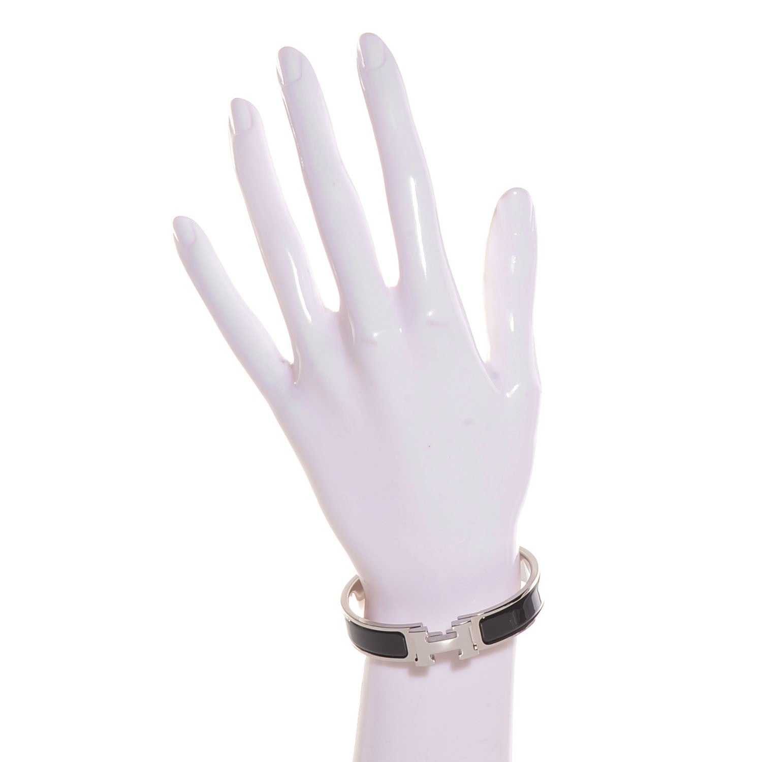 Hermes Enamel Narrow Clic Clac H Bracelet PM Black 2 of 5