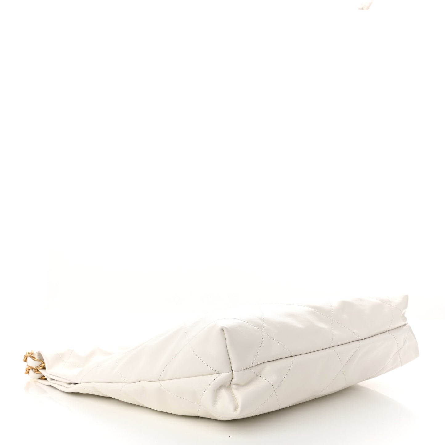 Shiny Calfskin Quilted Small Chanel 22 White