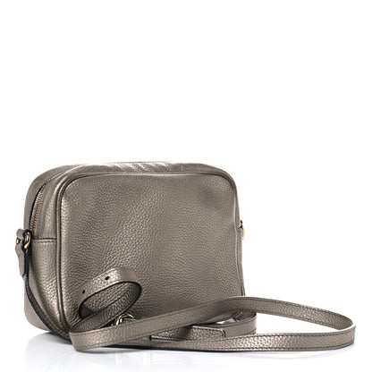 Gucci Metallic Pebbled Calfskin Small Soho Disco Bag Golden Beige 3 of 20