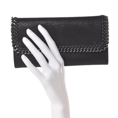 Stella McCartney Shaggy Deer Falabella Flap Wallet Black 2 of 11