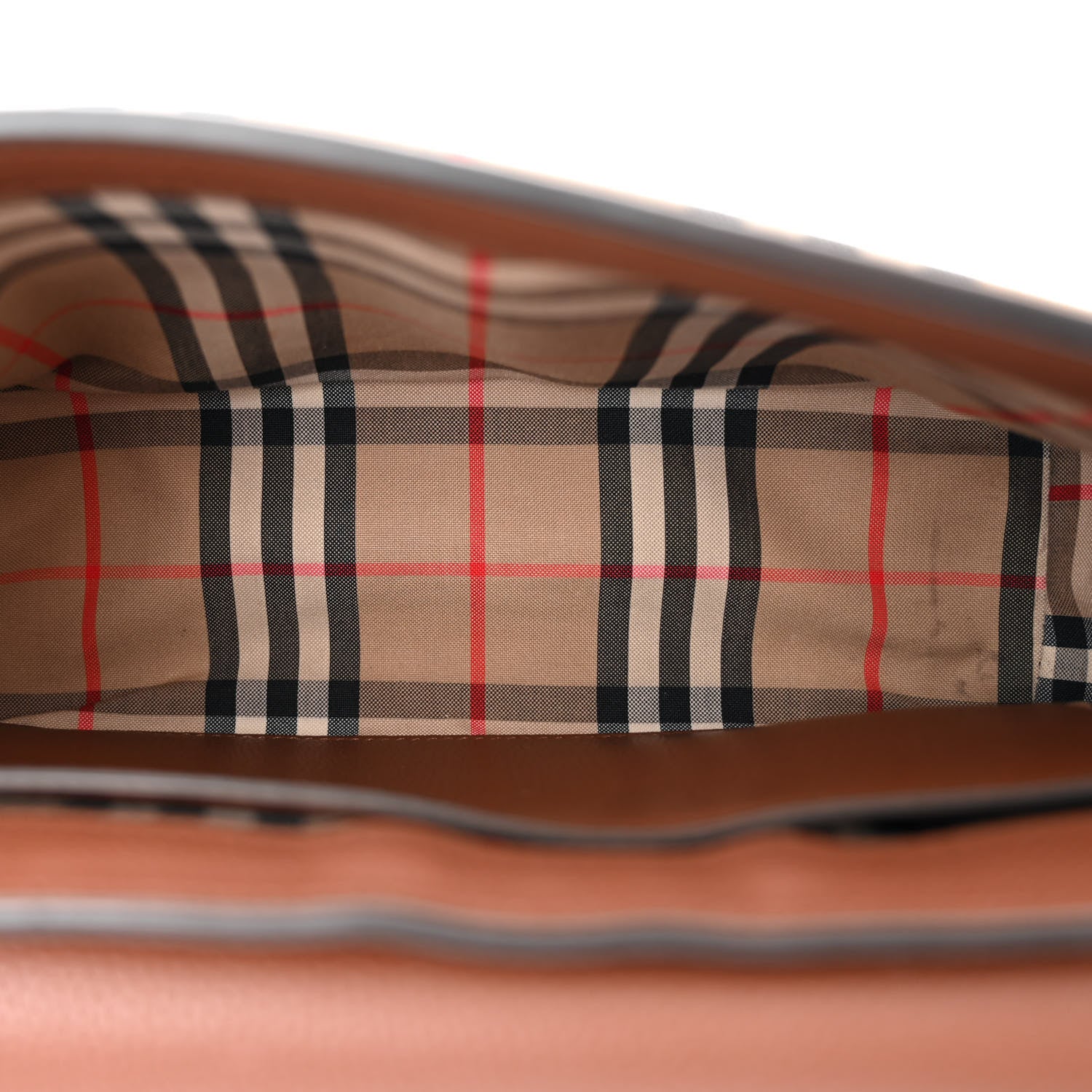 Burberry Calfskin Vintage Check Note Crossbody Bag Tan 5 of 10