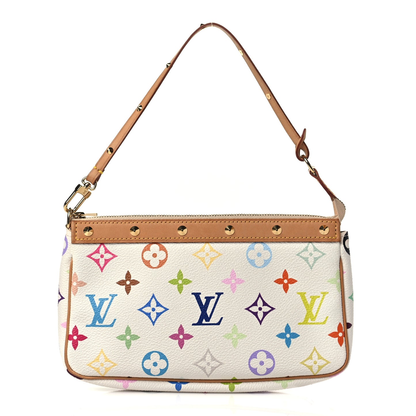 Monogram Multicolor Pochette Accessories White