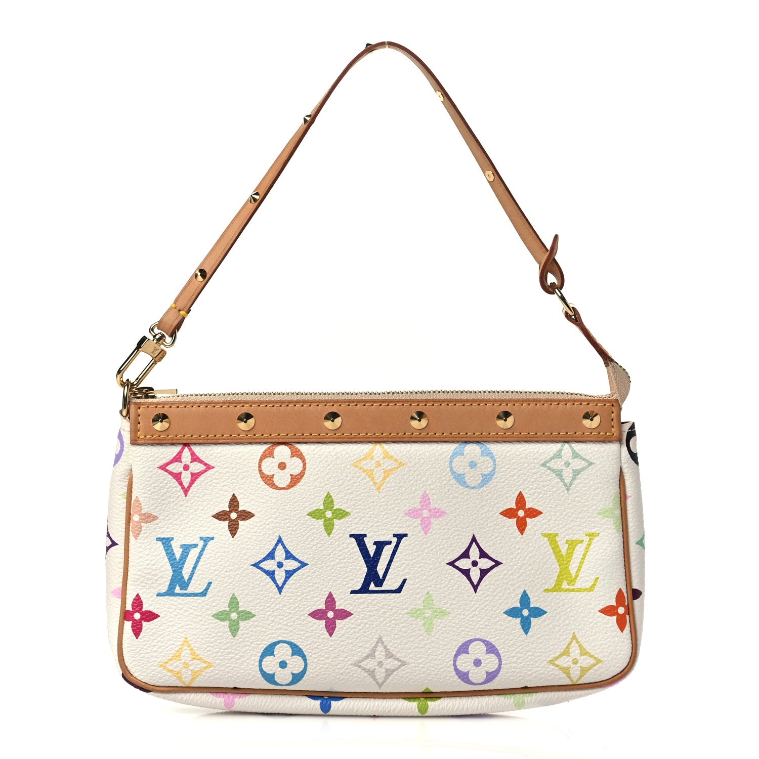 Louis Vuitton Monogram Multicolor Pochette Accessories White 1 of 9