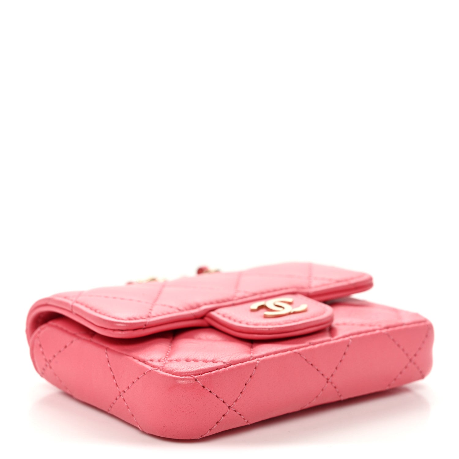 Chanel Lambskin Quilted Mini Chain Belt Bag Pink 4 of 11