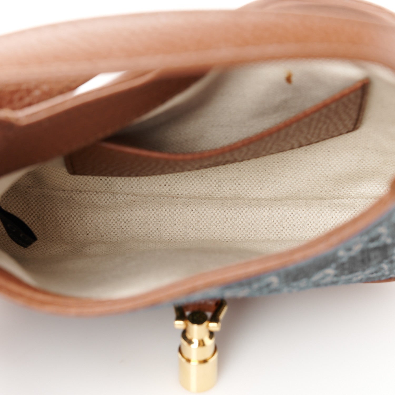 Gucci New Denim GG Monogram Calfskin Mini Jackie 1961 Hobo Blue Tea Cuir 5 of 13