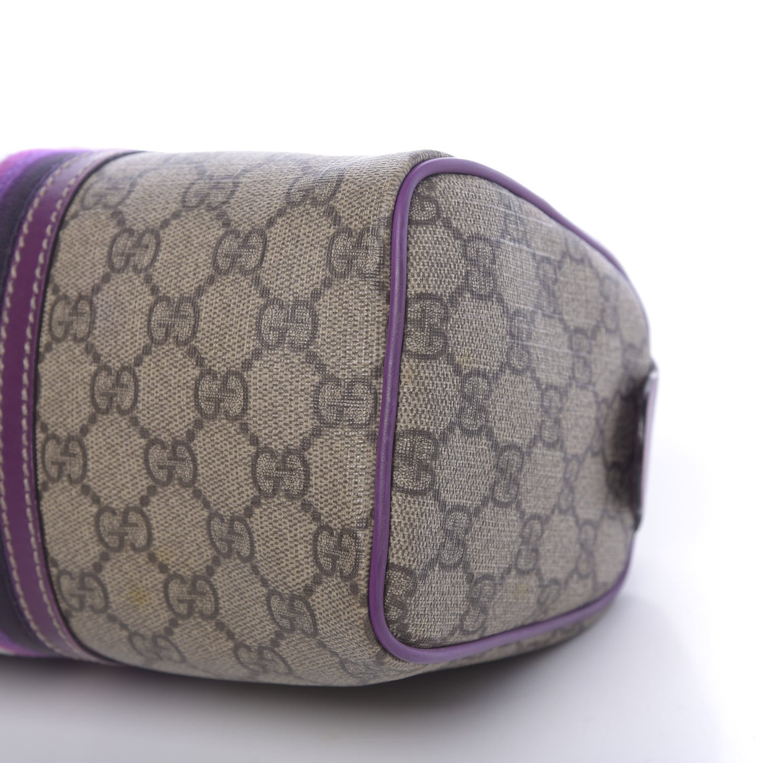 Gucci Monogram Vintage Web Small Boston Purple 14 of 14