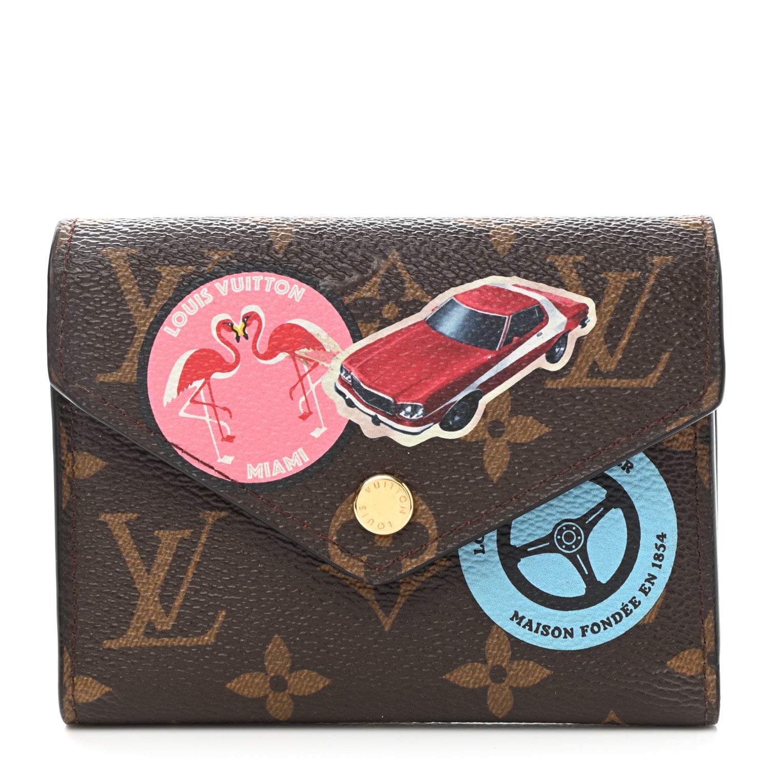 Louis Vuitton Monogram World Tour Victorine Wallet 1 of 8