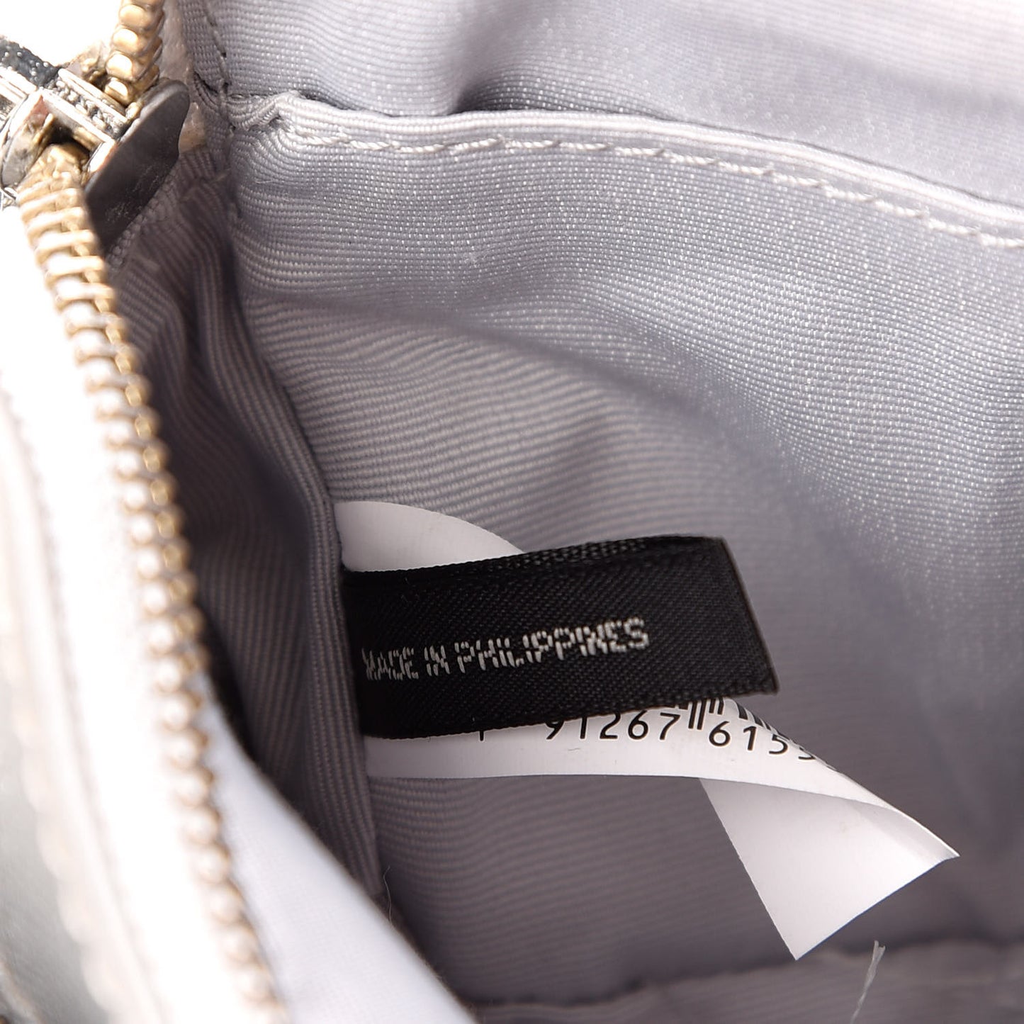 Saffiano Small Snapshot Camera Bag Silver