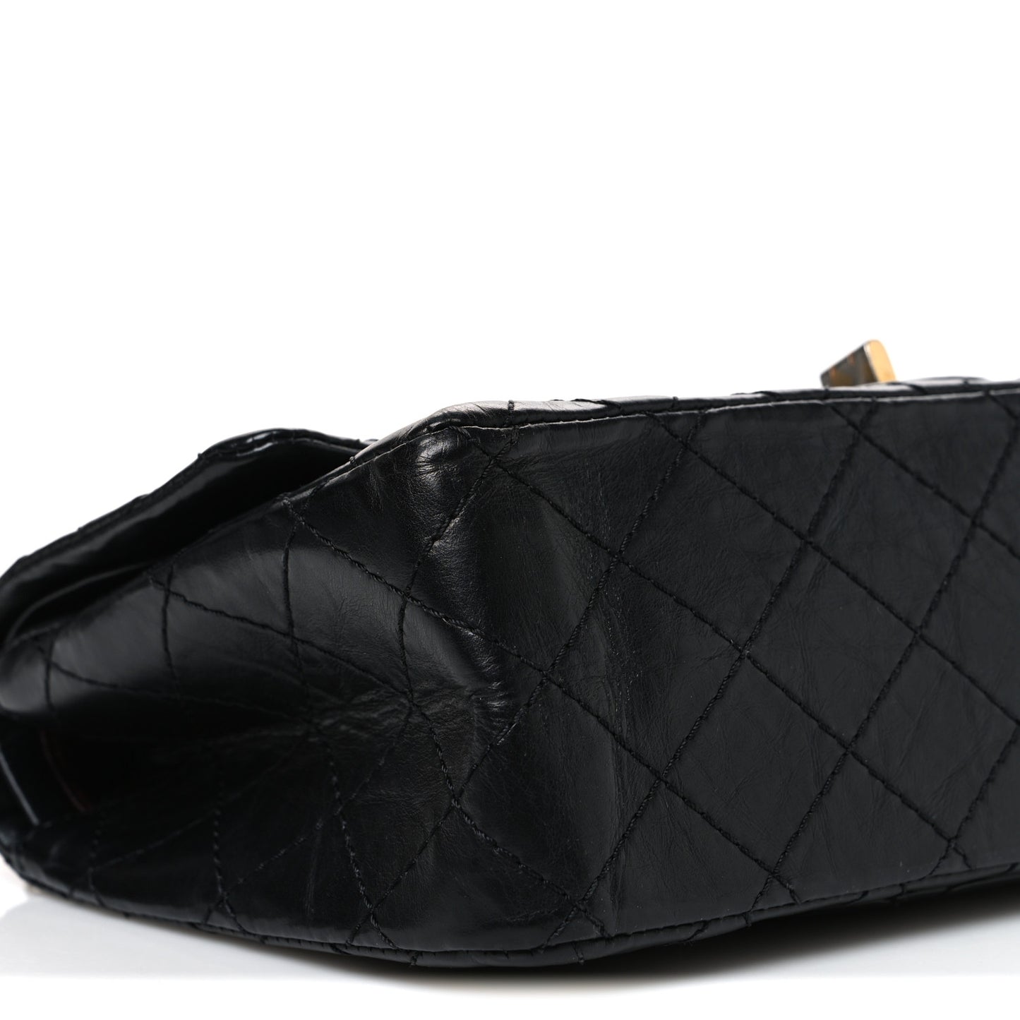 Aged Calfskin Quilted 2.55 Reissue 225 Flap Black