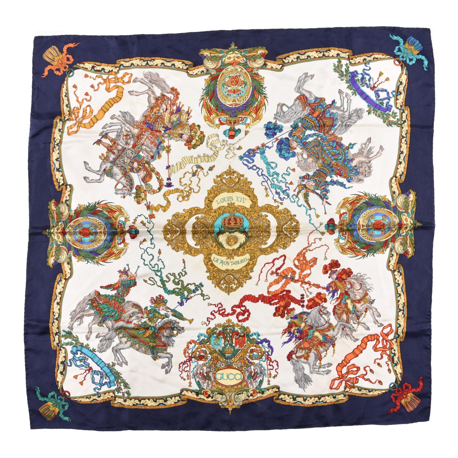 Gucci Silk Le Roy Soleil Print Scarf Multicolor 1 of 3