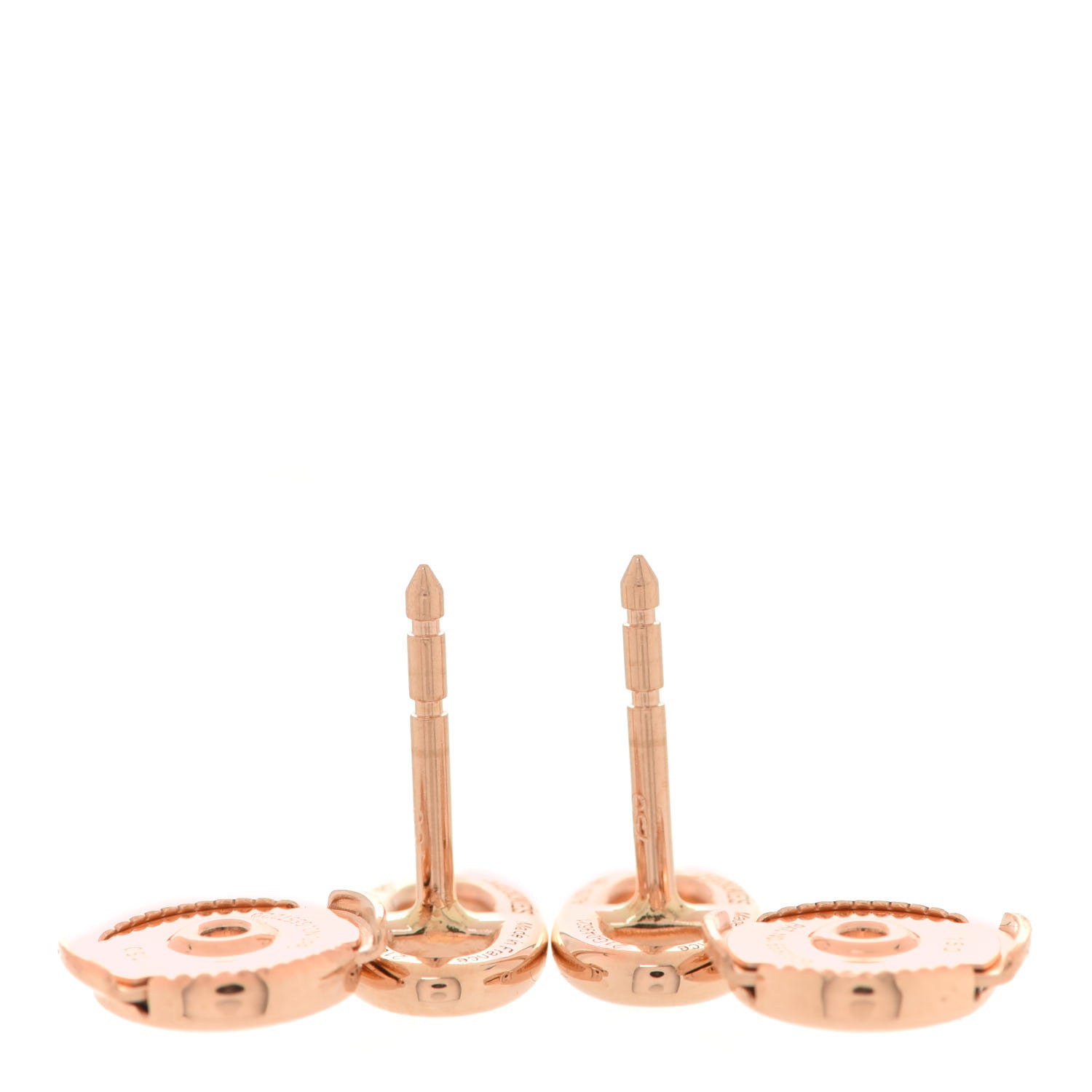 Hermes 18K Rose Gold TPM Farandole Stud Earrings 3 of 5