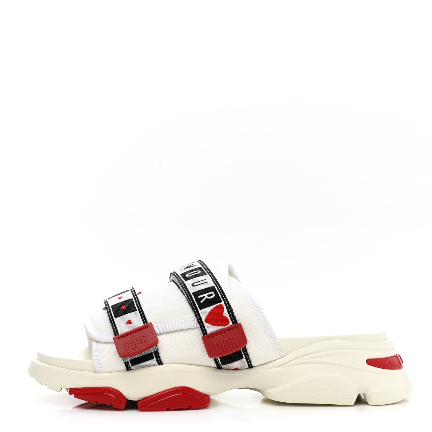 Christian Dior Technical Fabric D-Wander Slide Sandals 39 White Multi 1 of 7