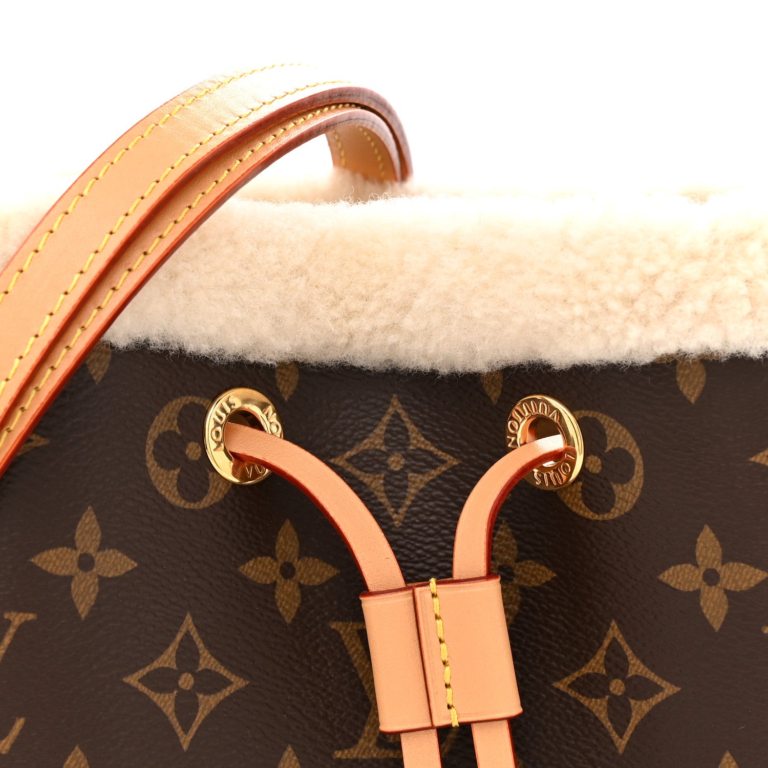 Louis Vuitton Monogram Shearling Cozygram Neonoe BB 7 of 10