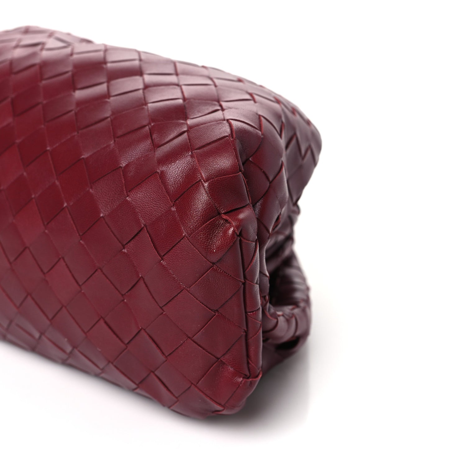 Nappa Maxi Intrecciato The Pouch Oversized Clutch Bordeaux