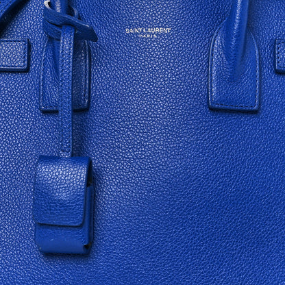 Saint Laurent Grained Calfskin Baby Sac De Jour Cobalt Blue 8 of 11