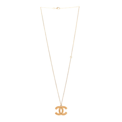 Chanel CC Necklace Matte Gold 3 of 5