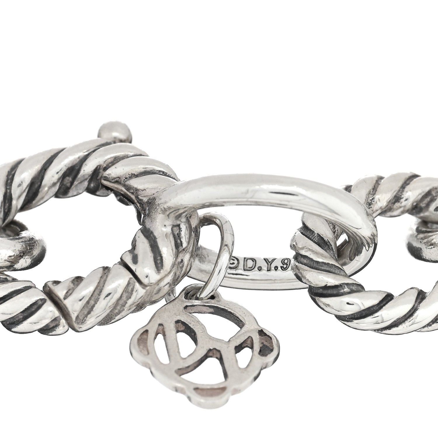 David Yurman Sterling Silver 10mm Medium Oval Link Bracelet 3 of 3