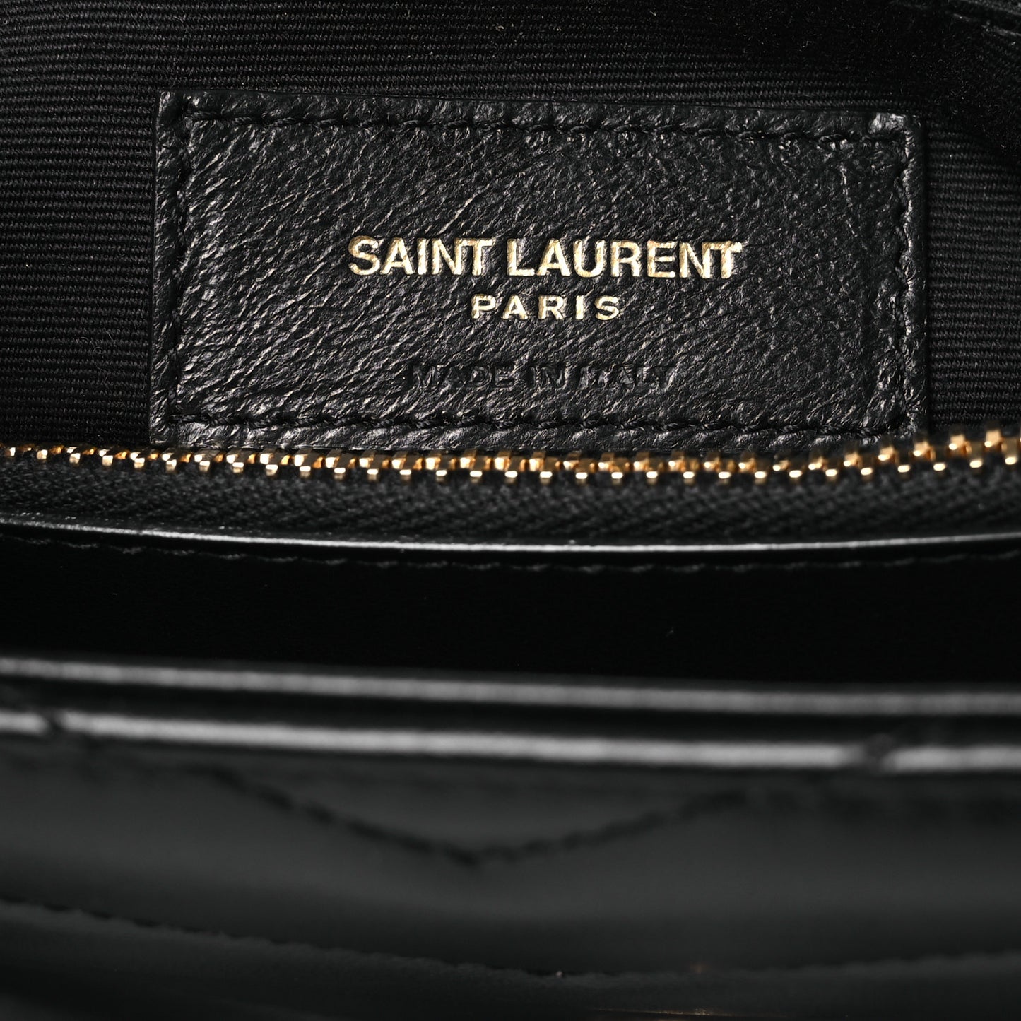 Calfskin Y Quilted Monogram Medium Loulou Chain Satchel Black