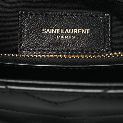 Saint Laurent Calfskin Y Quilted Monogram Medium Loulou Chain Satchel Black 8 of 15