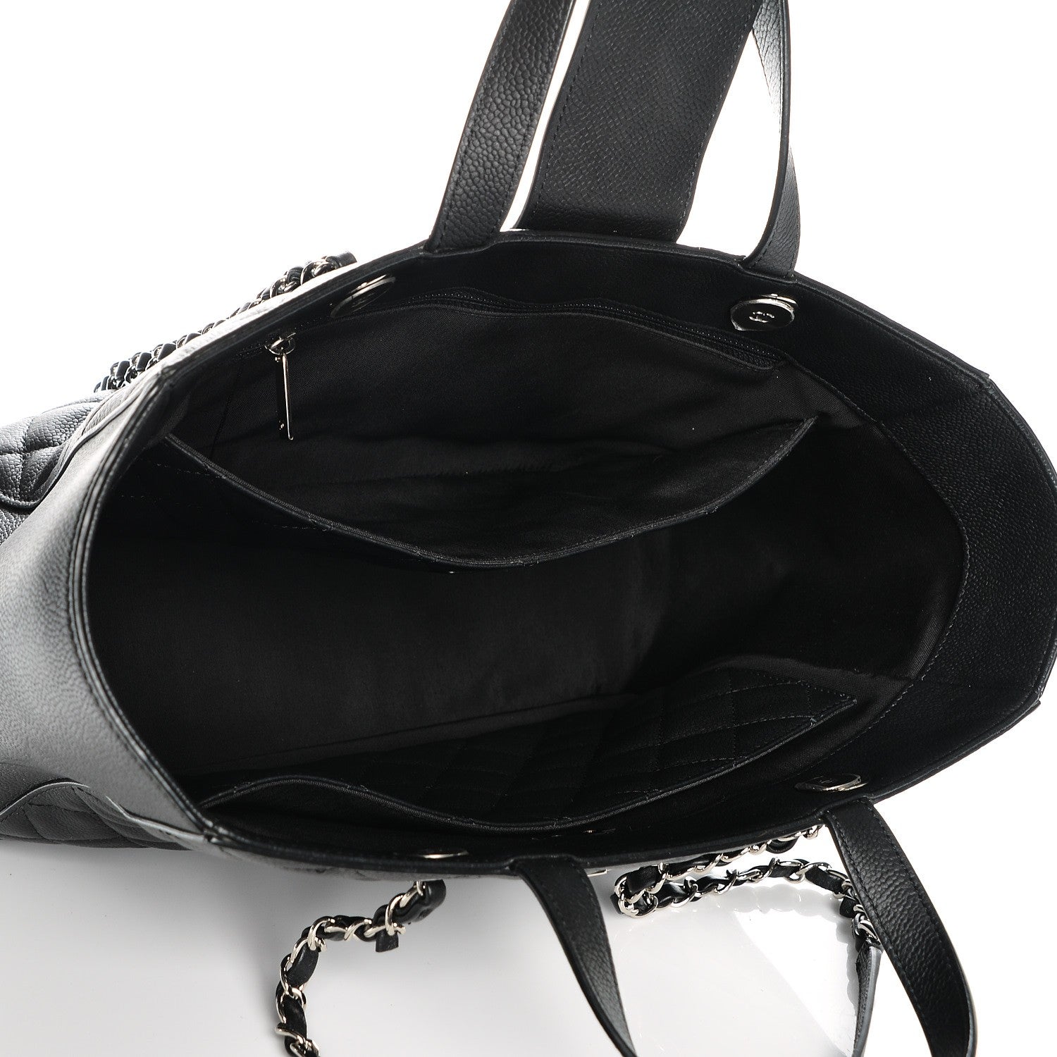 Chanel Caviar Quilted Large CC Box Shopping Tote Black 8 of 12