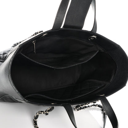 Chanel Caviar Quilted Large CC Box Shopping Tote Black 8 of 12
