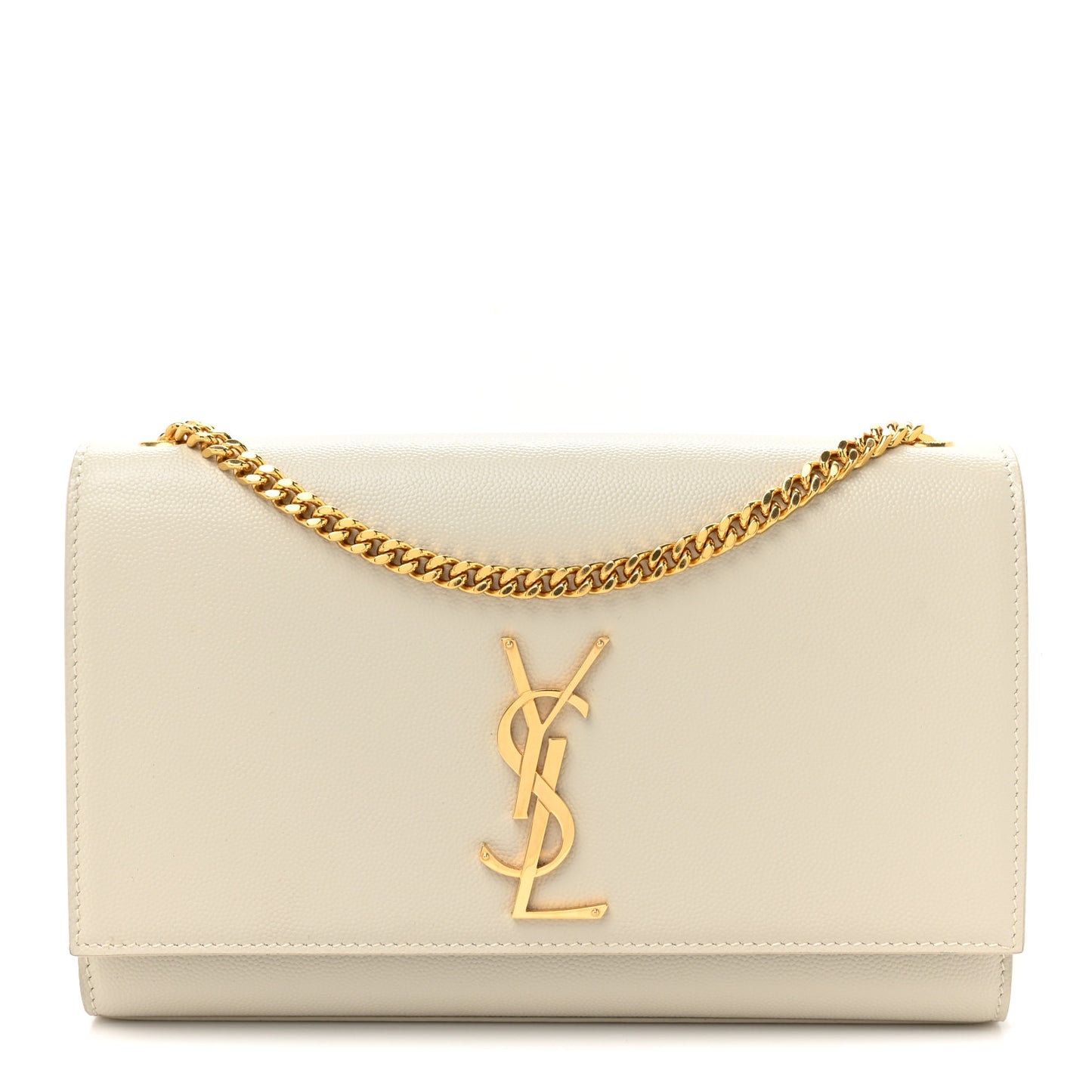 Grain De Poudre Medium Monogram Kate Satchel Crema Soft
