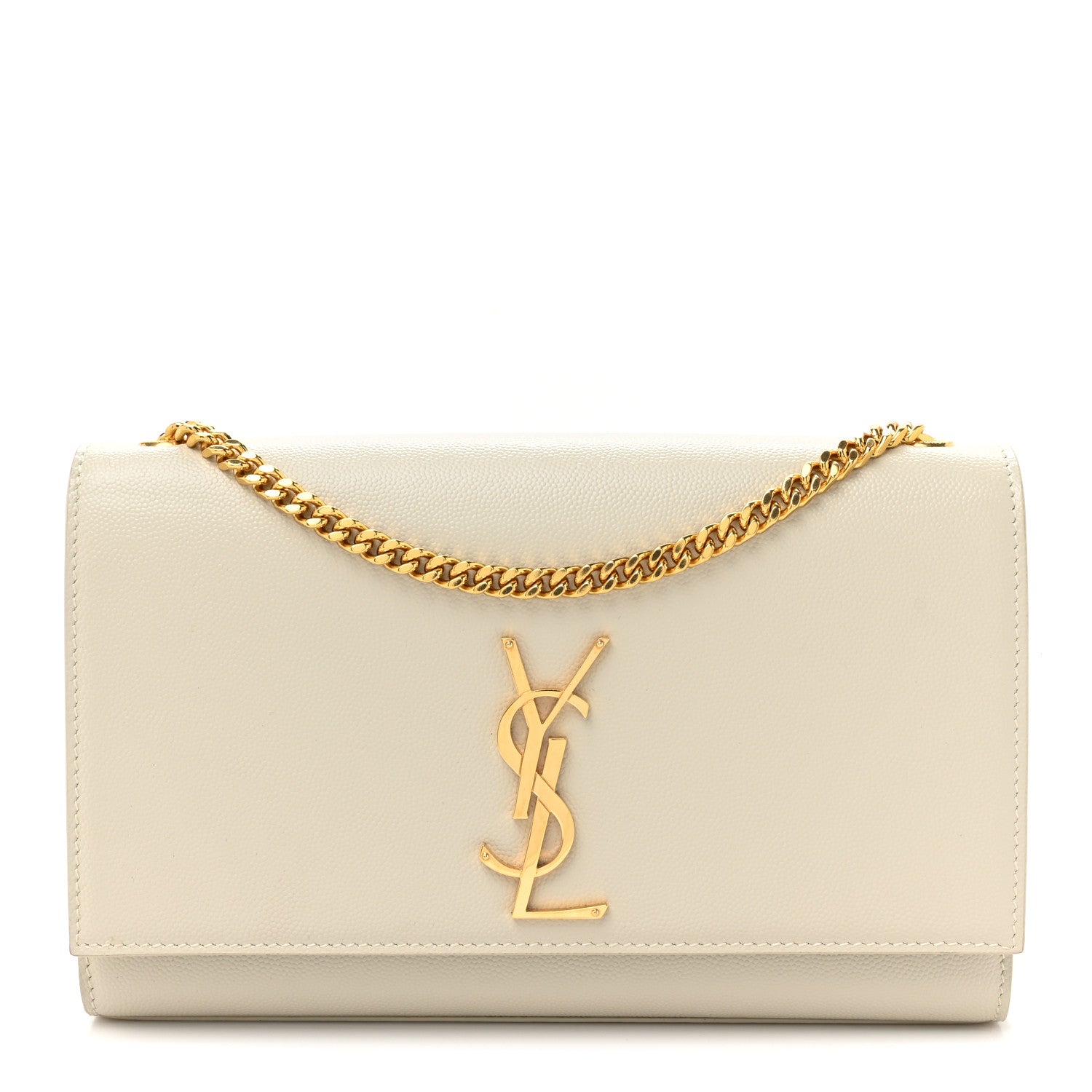 Saint Laurent Grain De Poudre Medium Monogram Kate Satchel Crema Soft 1 of 16